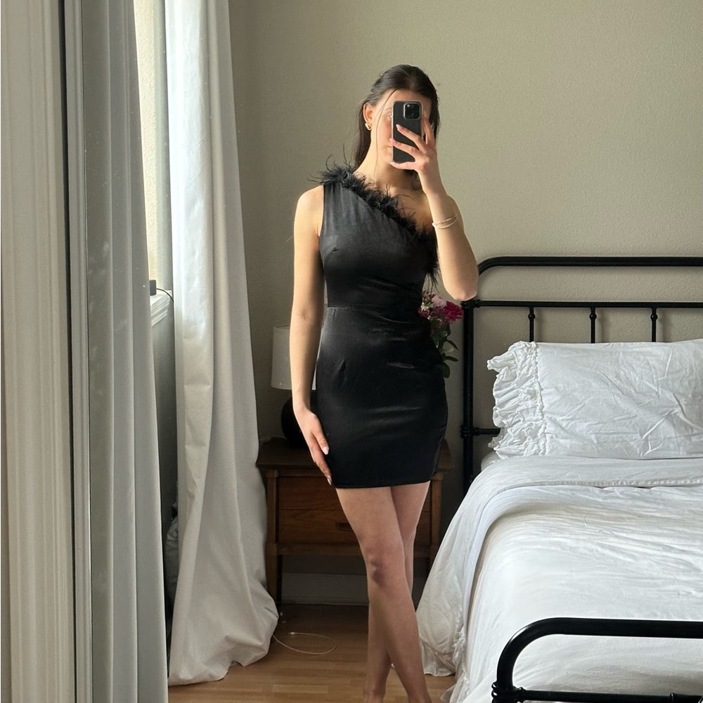Altar’d State feather mini dress size small